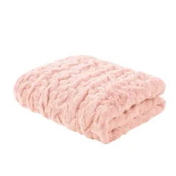 50"x60" Ruched Faux Fur Throw Blanket - Madison Park -Madison Park GUEST fe1eb91a d98d 44c0 8fae 1095725e99be
